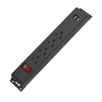 Desktop 4-Outlet US Power Strip with 2 USB-A Charging Ports