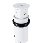 Pneumatic Pop-Up Socket with 6 US Outlets, 1 USB-A & 1 USB-C Charging Ports (Standard Charging) – Relocatable Power Tap
