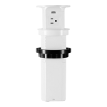 4-Sided Chinese Standard Pop-Up Socket with 4 Outlets, 65W USB-C PD Fast Charging (2A2C), 10W Wireless Charging, Motorized Lift, White